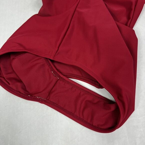 Cupshe Red Lattice Racerback Padded One Piece Swimsuit Women’s Small - Picture 8 of 11